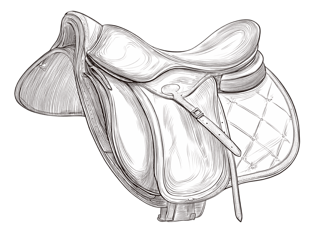 vecteur selle cheval